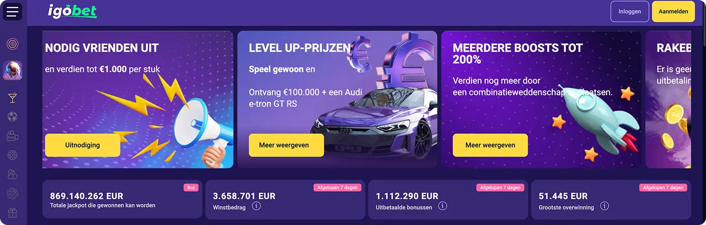 igobet met categorieën