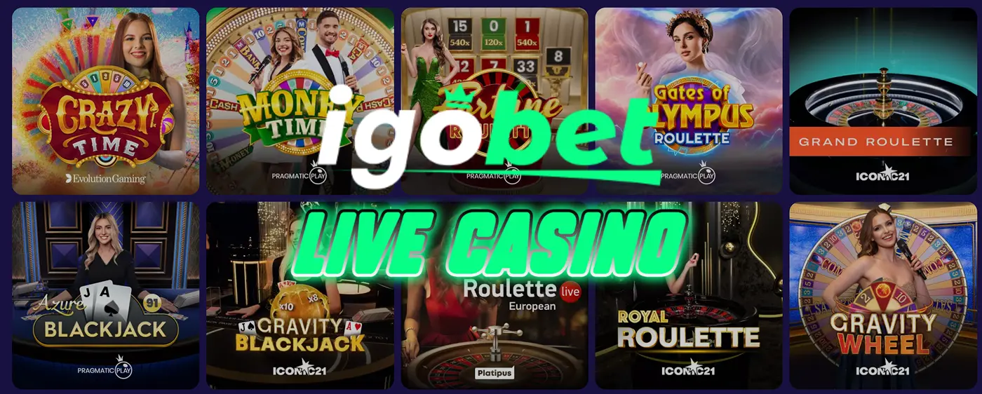 live games collectie bij IgoBet