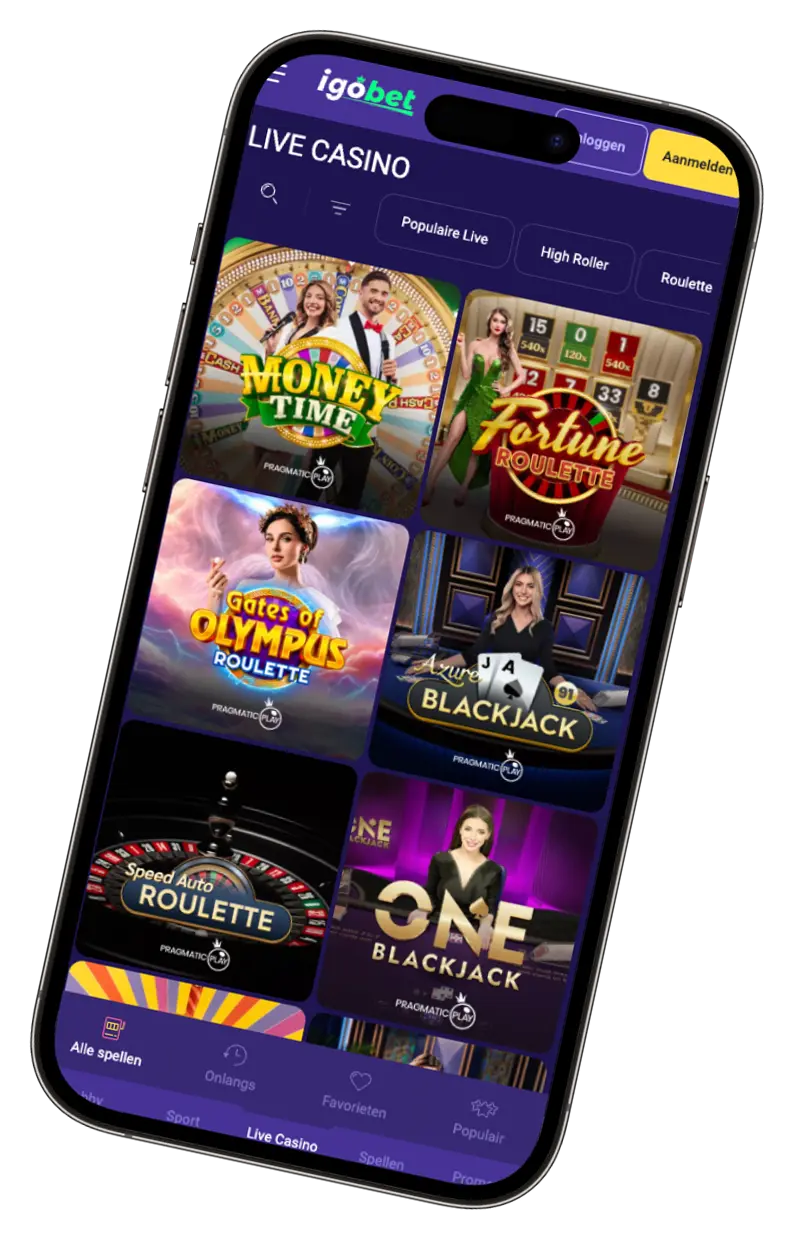 live casino op mobiel apparaat